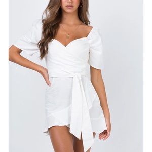 Princess Polly THE KIER MINI DRESS WHITE